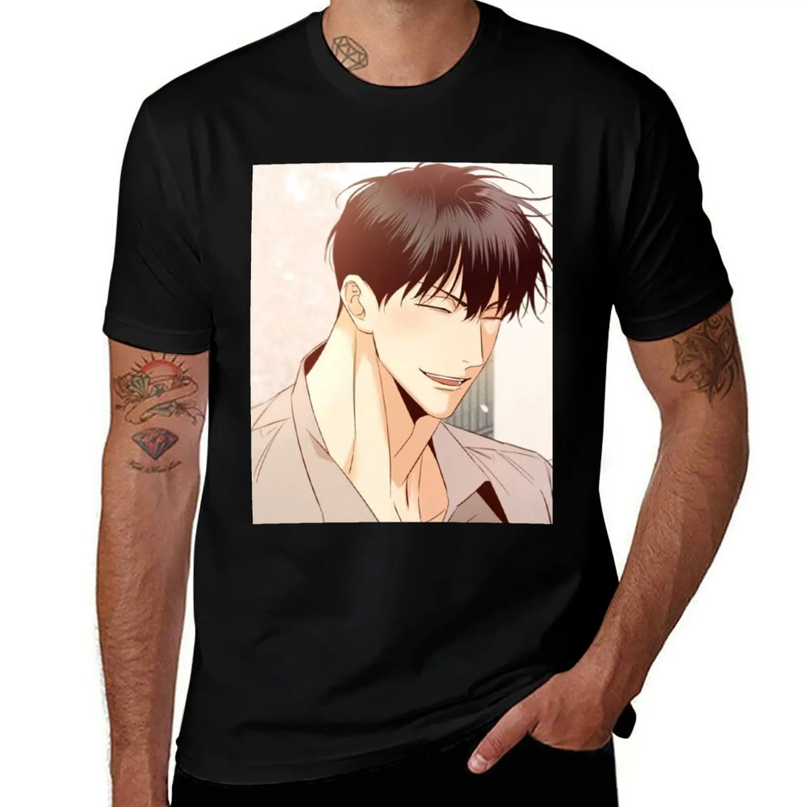 

man 100% t T-Shirt for T-Shirt shirts Geon-Woo t cotton anime tees Beom shirts Ahjussi tshirt graphic