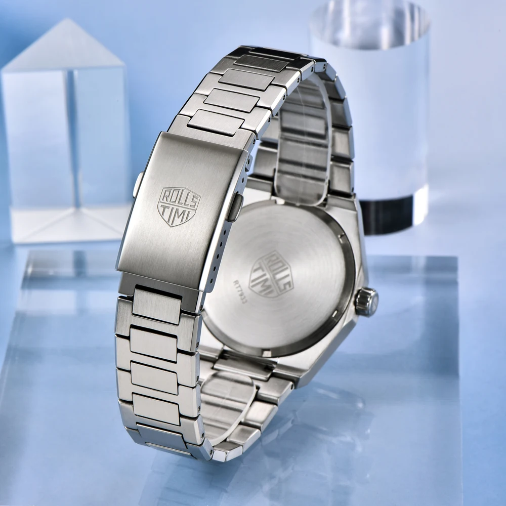 RollsTimi 2025 новые мужские часы, лучшие роскошные кварцевые часы для мужчин AR, сапфировые водонепроницаемые светящиеся мужские часы из нержавеющей стали, подарочные часы