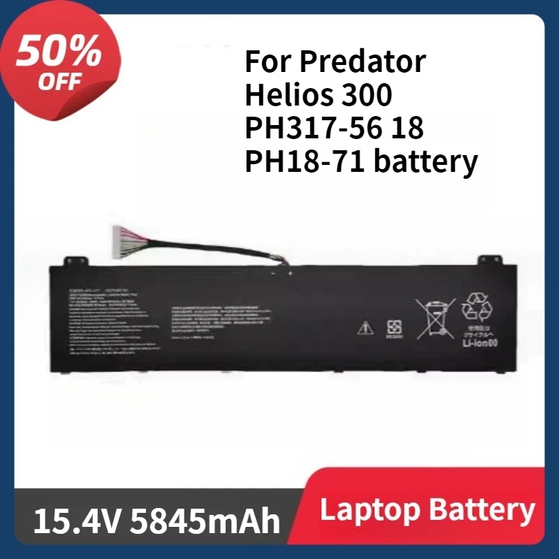 

AP21A8T Аккумулятор для Acer Nitro 5 AN517-55 для Predator Helios 300 PH317-56 18 PH18-71 15,4 В 90 Втч 5845 мАч Аккумулятор