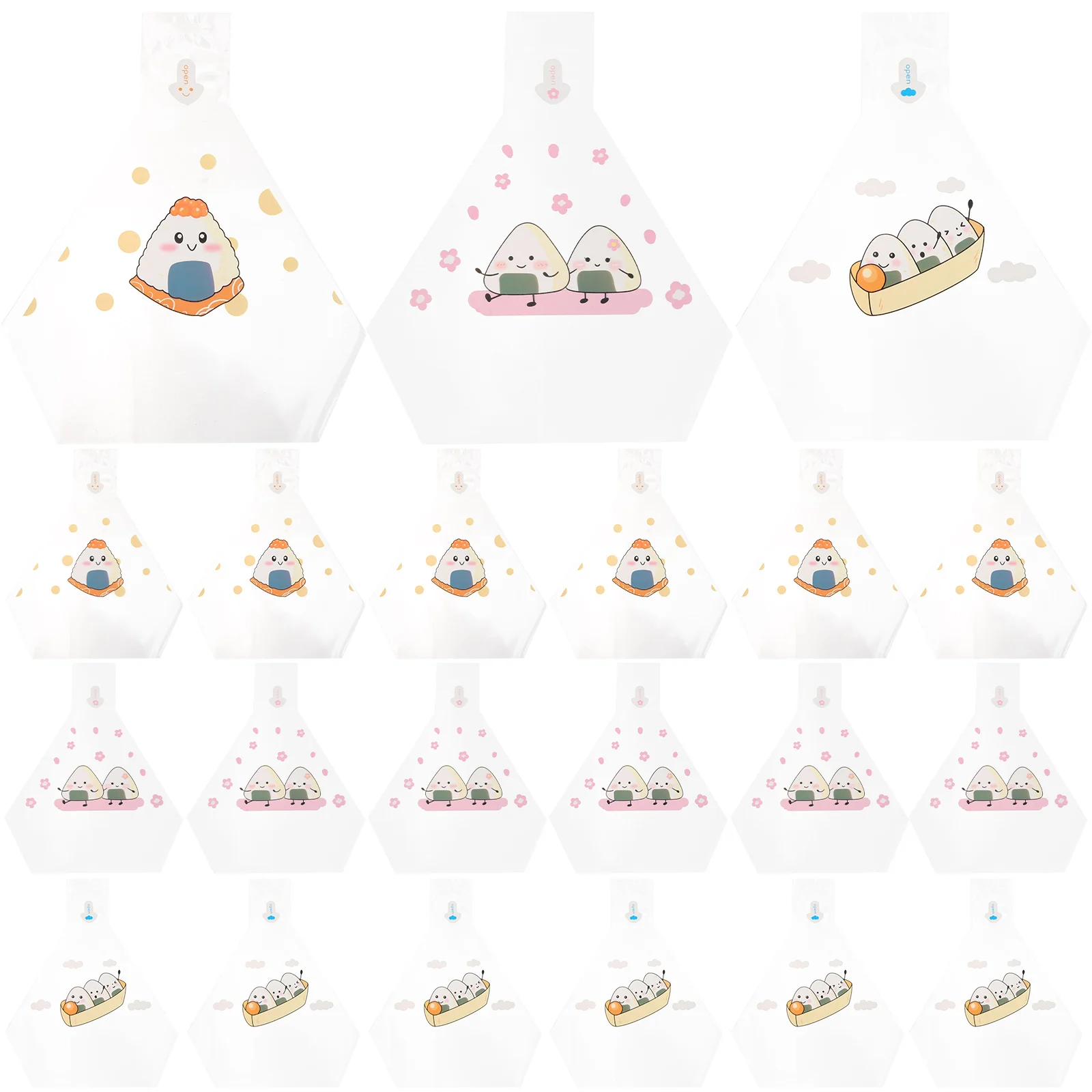

50pcs Wrappers Disposable Rice Onigiri Decoration Ball Bags Kawaii Triangle Seaweed Packaging Bento Food Storage
