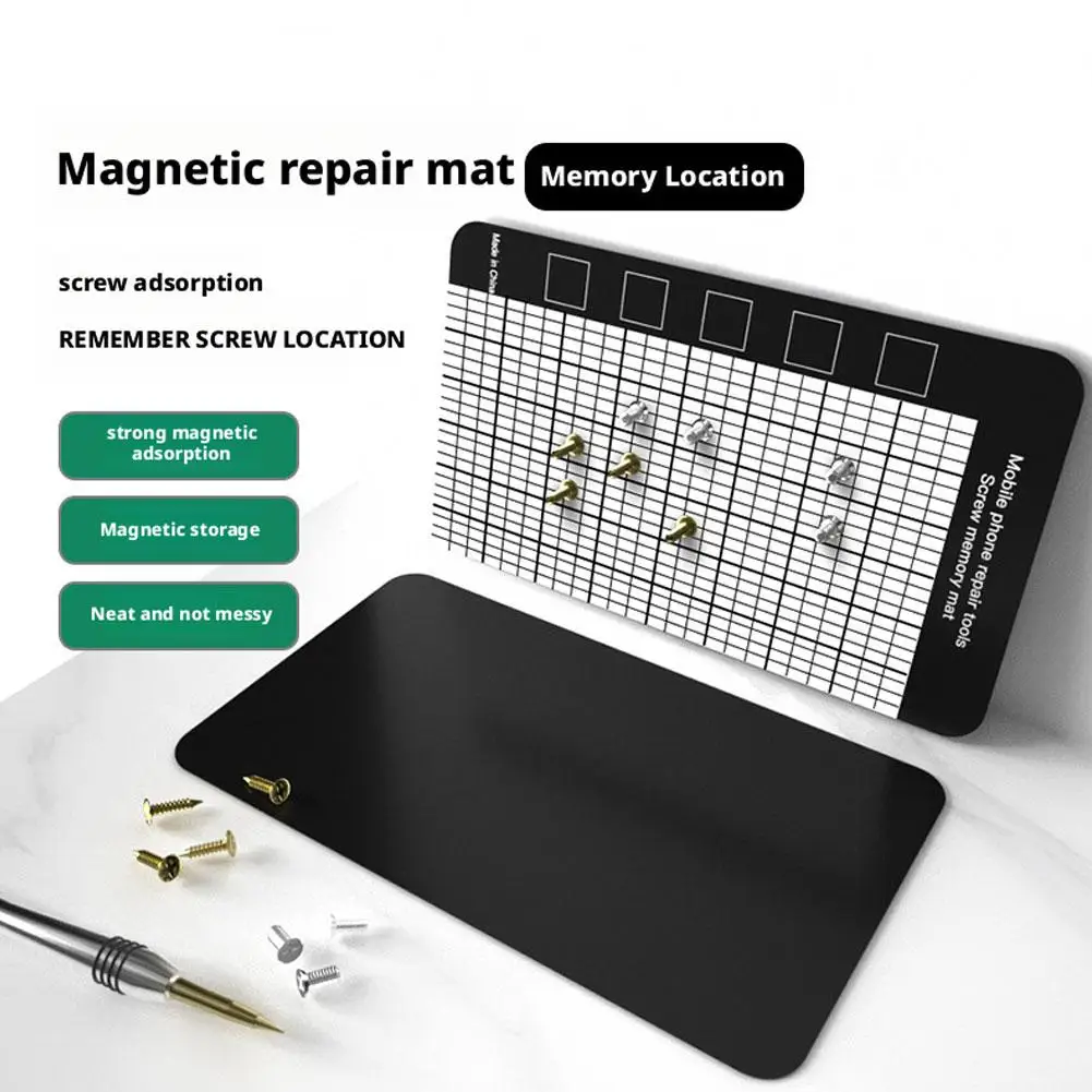 Magnetic Screw Mat Memory Chart Work Pad Working Memory Pad For Little Small Screws Holds Mobile Phone Repair Tool 145×45mm