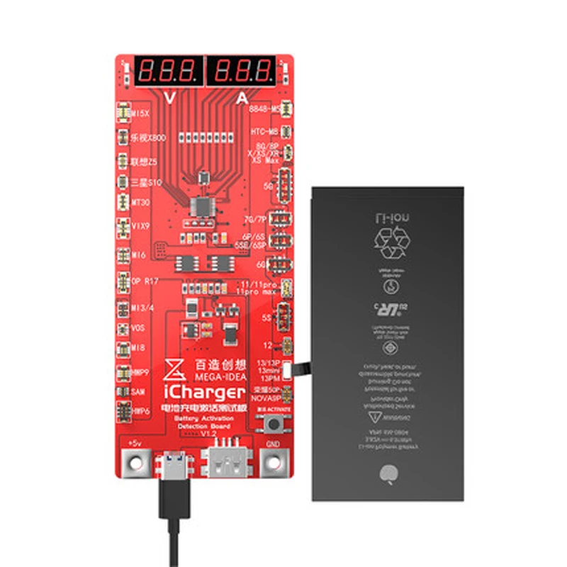 

QIANLI MEAGA-IDEA 3.0 iCharger Тестовая плата активации заряда аккумулятора для IP 5-13ProMax Android Инструмент для ремонта аккумулятора