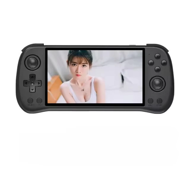 

Classic horizontal handheld console remote sensing control 5.5" IPS RGB Screen20000 game POWKIDDY X55 factory direct sales
