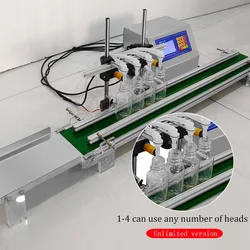 4heads Automatic Filling Machine Filler Diaphragm Pump Small Liquid Four Heads With Conveyor Belt Oil Juice Water 4*3000ml/head