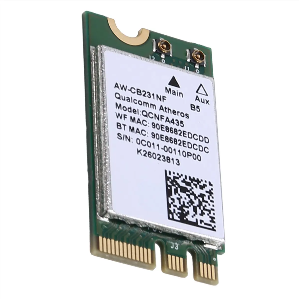 Fits for QCA9377 QCNFA435 Wireless Card Bluetooth4.1 WiFi Card 433Mbps 802.11AC 2.4G/5Ghz NGFF Network Adapter for Win 7/8/10