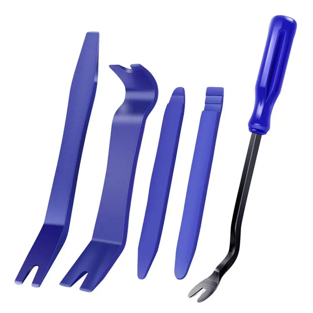 5Pcs/Set The car panel removal tool kit is made of impact-resistant PP material. Sturdy enough not to crack or chip.