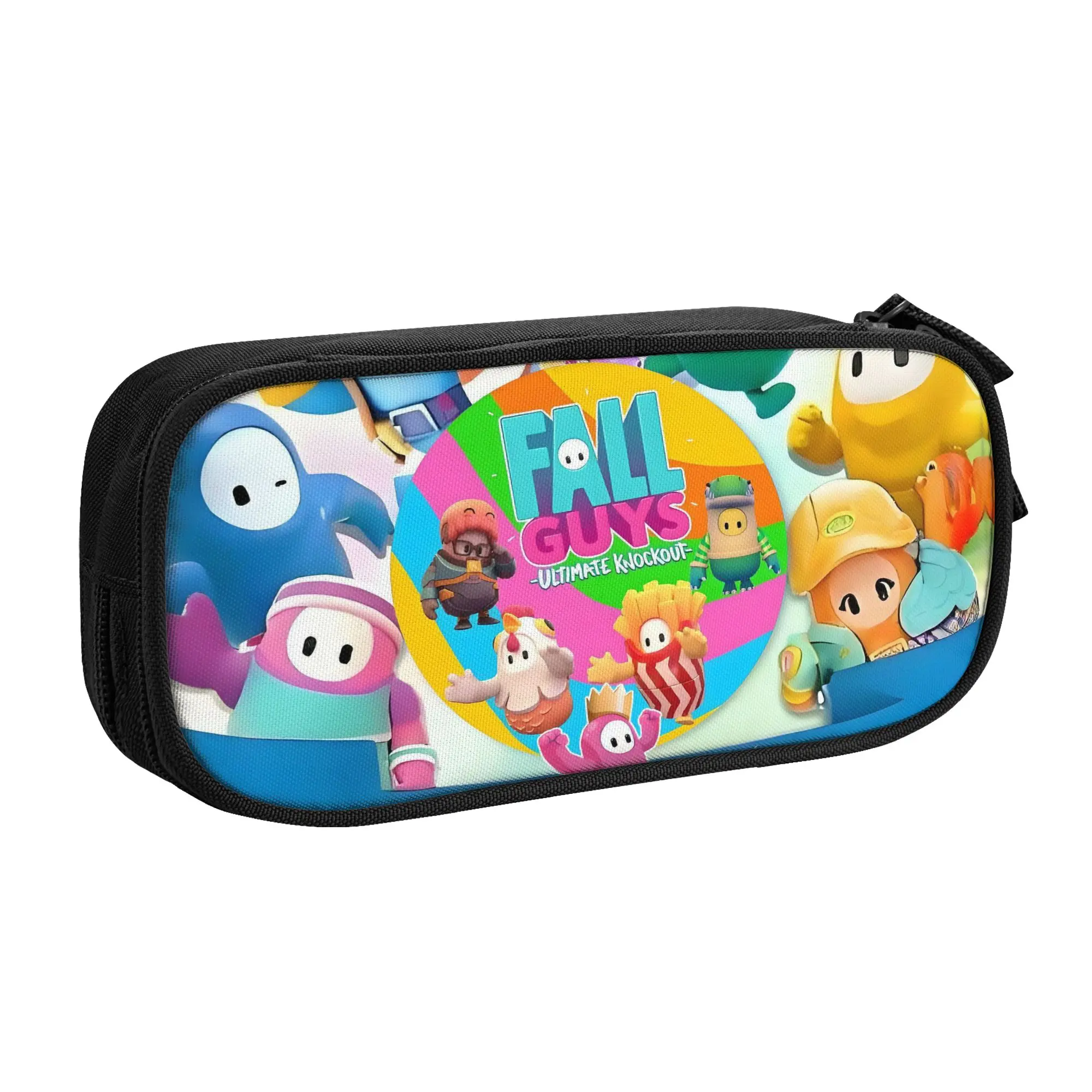 Video Game Fall Guys   Pencil Case for Girls Boys Large Capacity Battle Royale  Pen Bag Box School Supplies