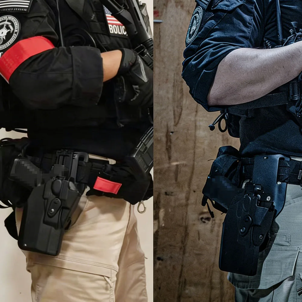Tactical 7378RDS G19 Holster, Suitable a TLR7 Tactical Light Holster Quick-draw Duty Dolster,  For Outdoor Training Shooting