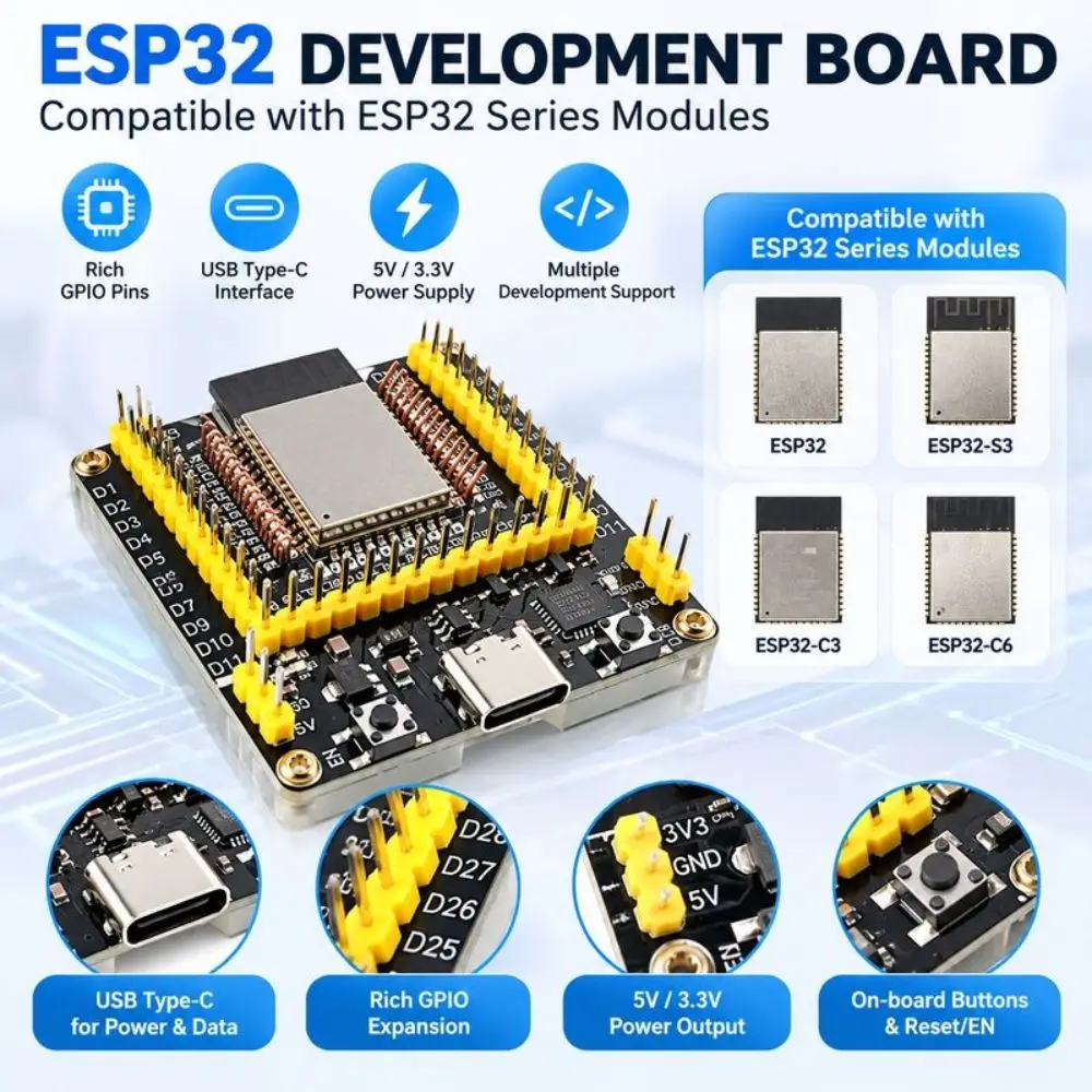 Professional WiFi Programmer Test Board DIY Bluetooth Firmware Development Board Educational Dev Kit Board Electronics