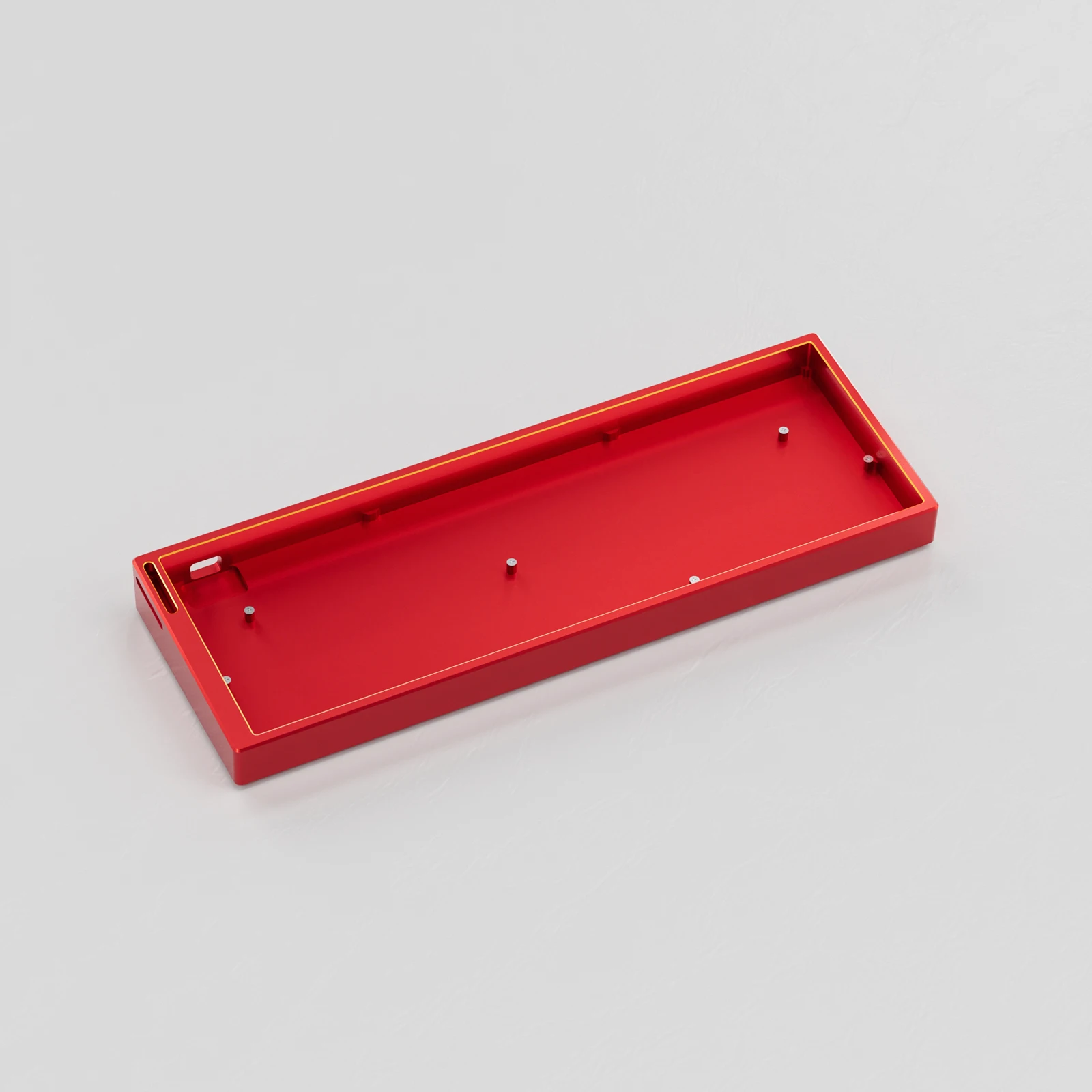 M60 Tastatur Shell Eloxiert Rot Gaming Benutzerdefinierte Aluminium Legierung Shell Magnetische Schalter PCB Wooting M6lite Mechanische Tastatur Shell