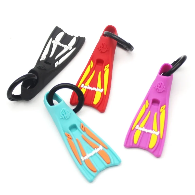 New Silicone Scubas Diving Fin Keychain Multipurpose Diving Fin Keychain Hangings for Keys Backpacks Diving Enthusiast Gift