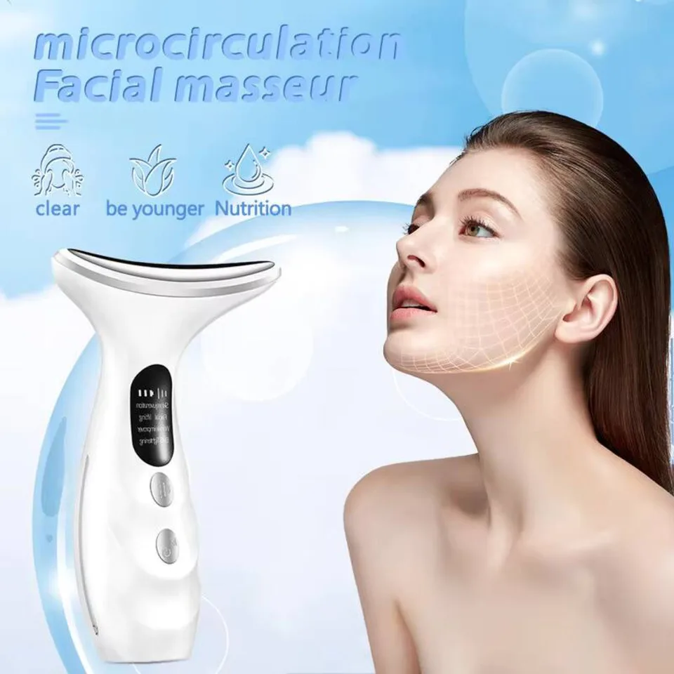 อุปกรณ์นวดคอ อุปกรณ์กําจัดริ้วรอยบนคอ อุปกรณ์ความงามยกกระชับผิวหน้าและกระชับ