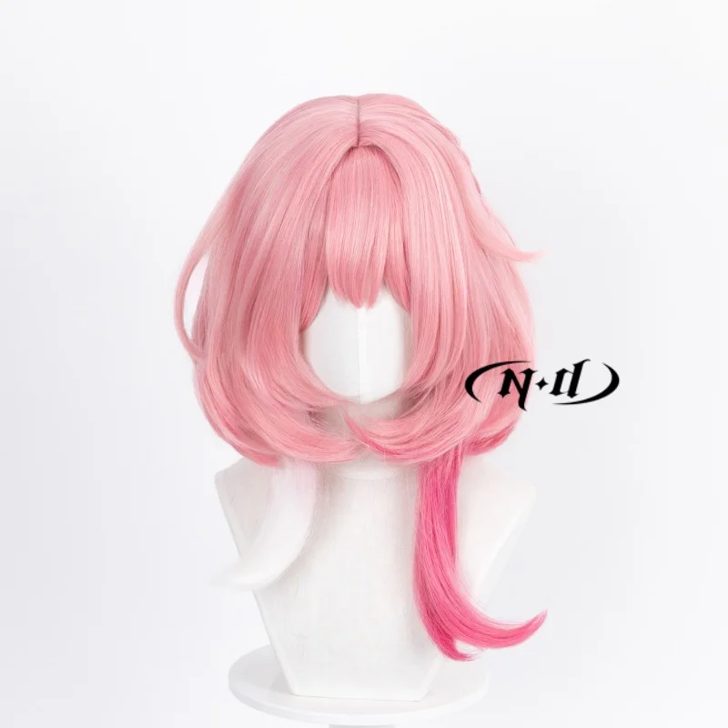 Parrucche Cosplay ND Cyrene Parrucchino rosa Honkai Star Rail Parrucche per capelli Cosplay per donne Comic Con Coser Sintetico resistente al calore
