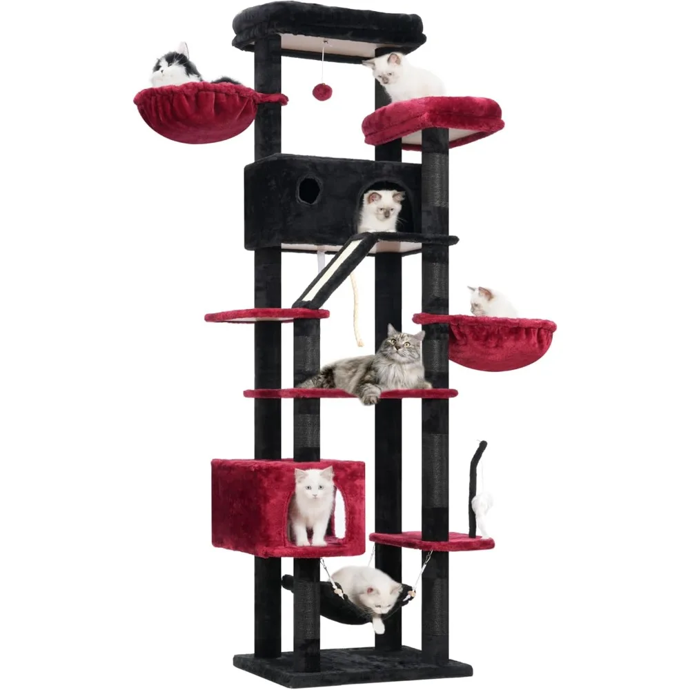 

Gothic Cat Tree for Large Cats, 78.7"(200cm) Tall Cat Tower
