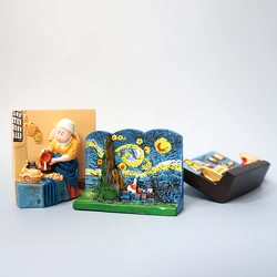 Van Gogh Refrigerator Magnets Cartoon Magnetic Stickers Handmade Resin Crafts Cute Souvenir Fridge Magnet Gift For Kids Birthday