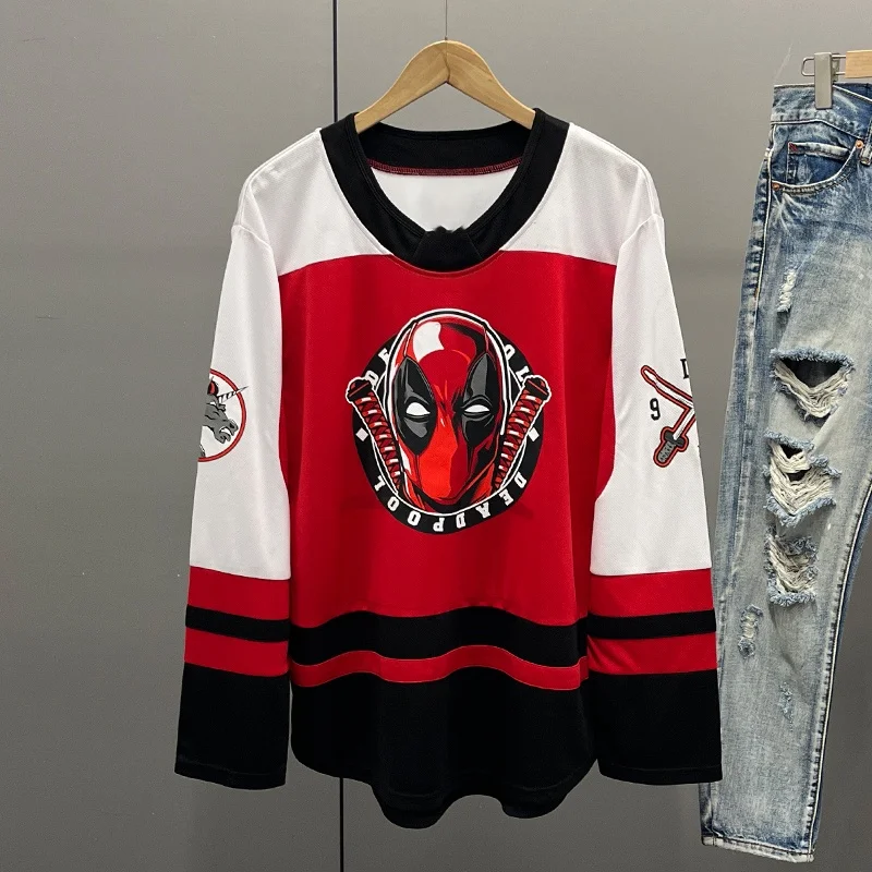 2025 أزياء شخصية الرجال والنساء ملابس منقوشة بكم طويل تي شيرت ، التجفيف السريع وتنفس ريترو هوكي جيرسي 3189