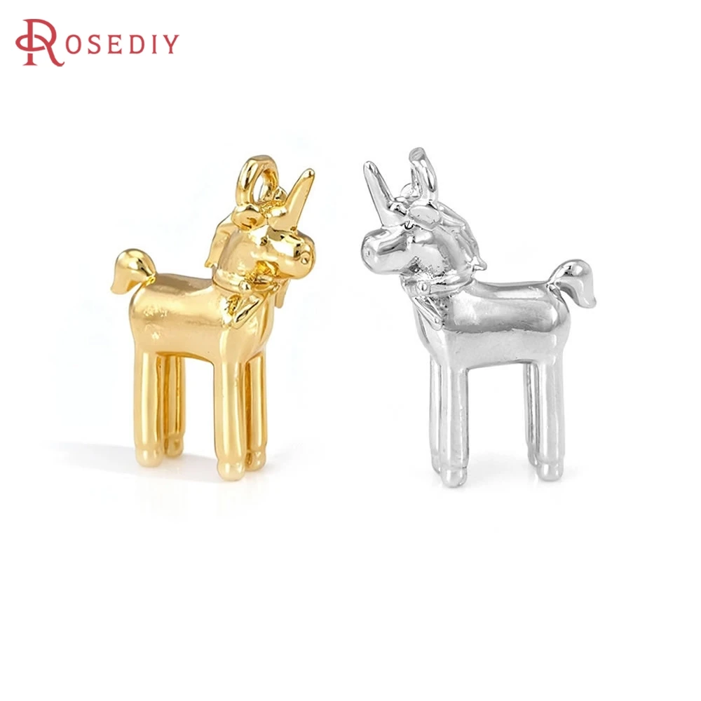 

4PCS 19x14MM 18K Gold Color Brass Horse Charms Pendants High Quality Diy Necklace Earrings Jewelry Accessories Making Supplies