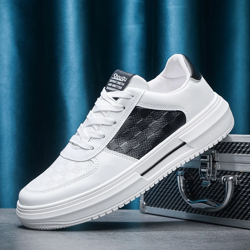 

Мужская повседневная обувь, уличные дышащие мужские прогулочные кроссовки, кожаные легкие удобные белые кроссовки, спортивная обувь для тенниса