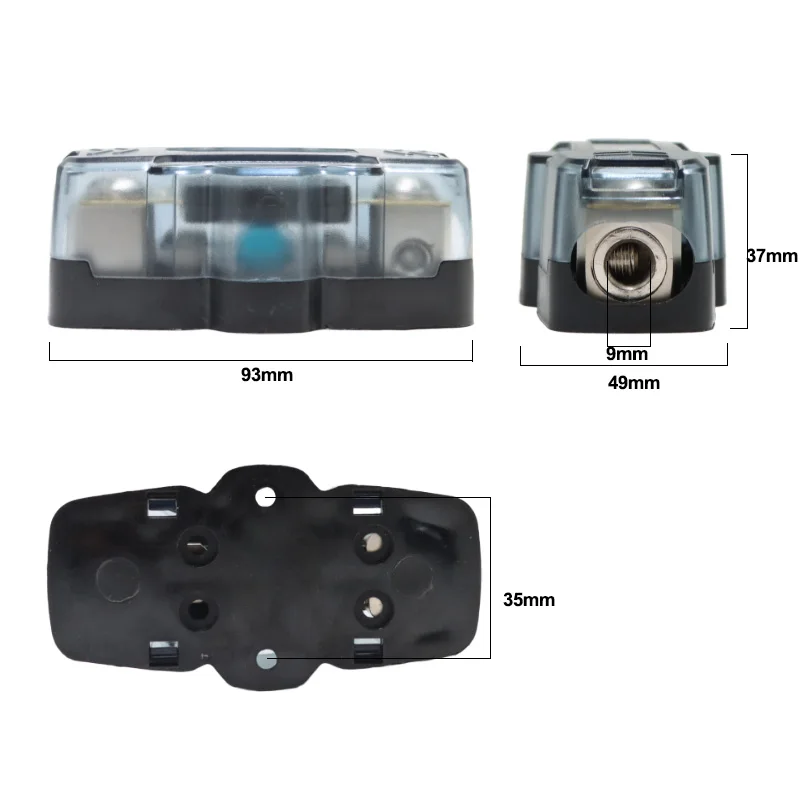 12V 24V Zinc Alloy 0GA Output Input 60A Mini ANL AFS Automotive Fuse Holder Box  Fusiveis  Wire Fusivel Automotivo Smd