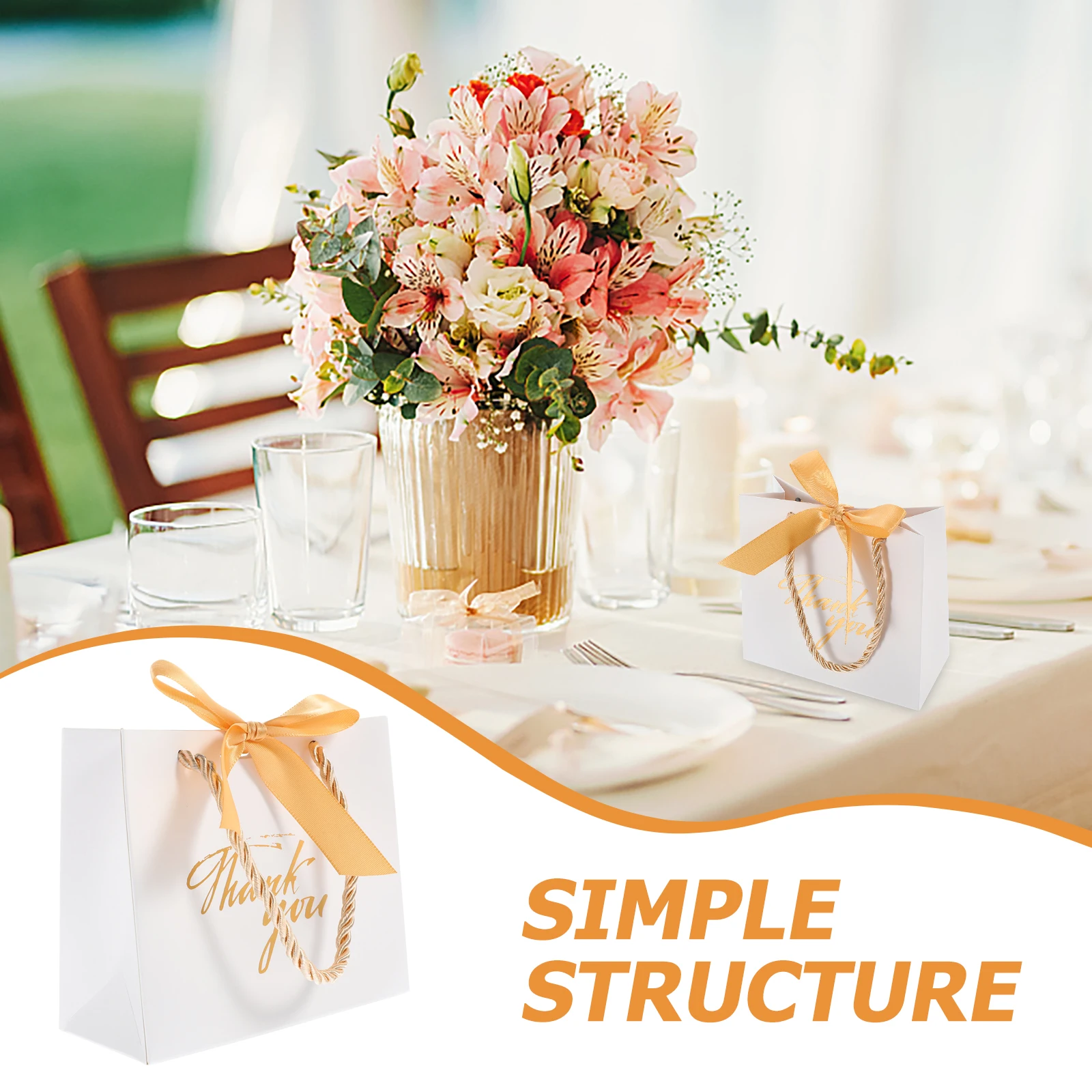 

12 Pcs Wedding Tote Bag Shower Engagement Bags Bridal Party Present for Bridesmaids Favors Pouches Ribbon