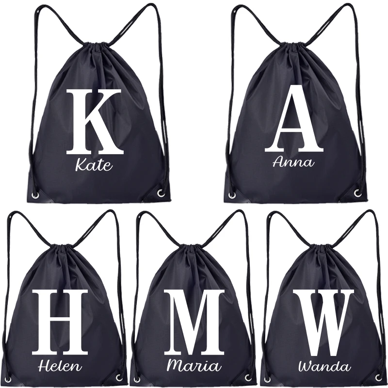 

Custom Name Drawstring Bag Sports Backpack Bundle Pocket for Men Women Students Drawstring Bag Drawstring Backpack Sports Bags
