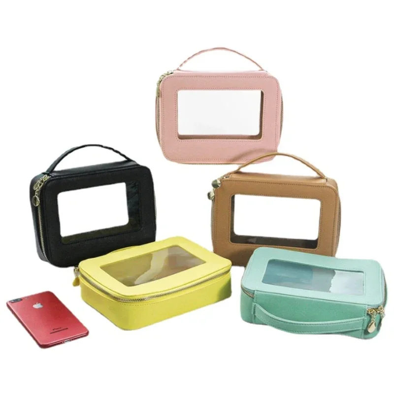 

2025 New Fashion PVC Makeup Bag High-end Portable Cosmetic Case High-value Travel Convenient Cosmetic Storage Bag
