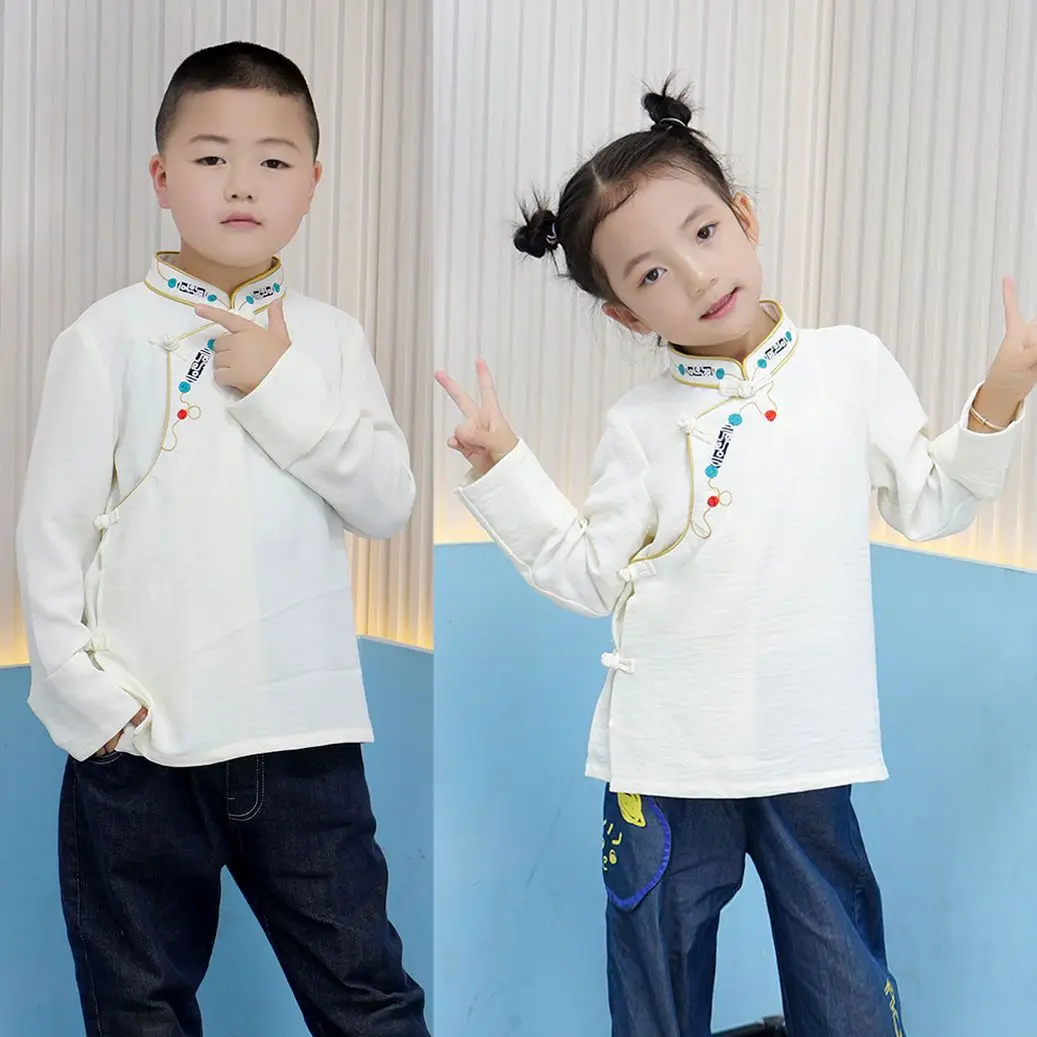 

New Tibetan children's men's and women's same dzi bead shirt