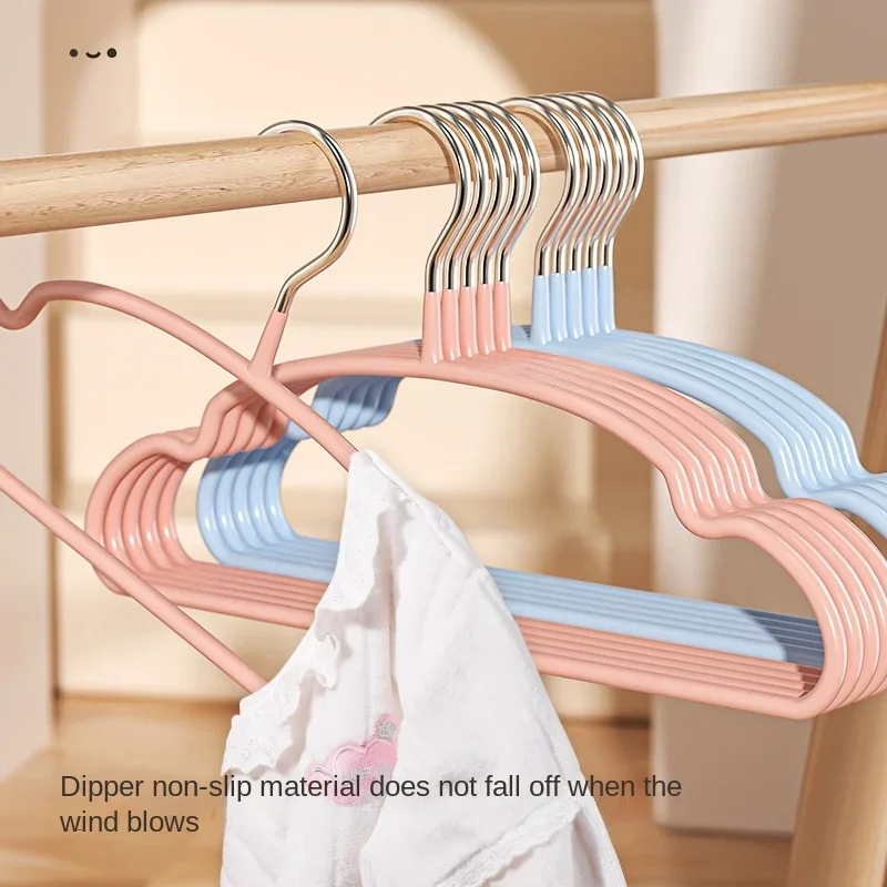 5/10pcs Clothes Hangers Non Slip Drying Racks for Children Circular Arc Design Seamless Coat Hanger Closet Saver Organizer