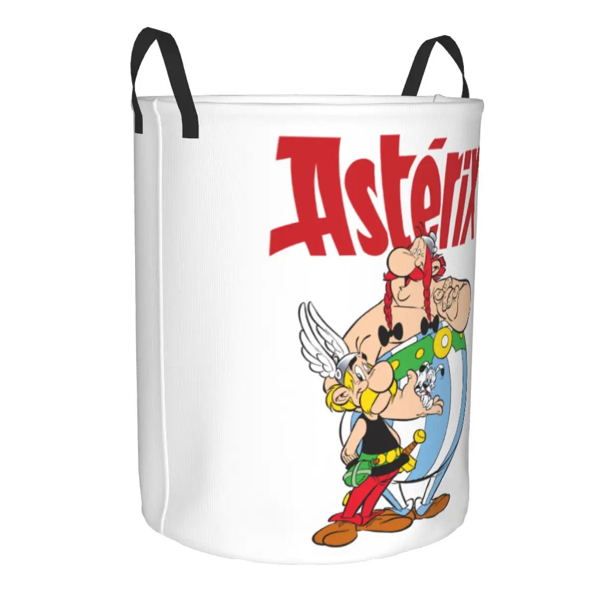 Custom Asterix And Obelix With Idefix Laundry Basket Collapsible Manga Baby Hamper for Nursery Toys Organizer Storage Bins