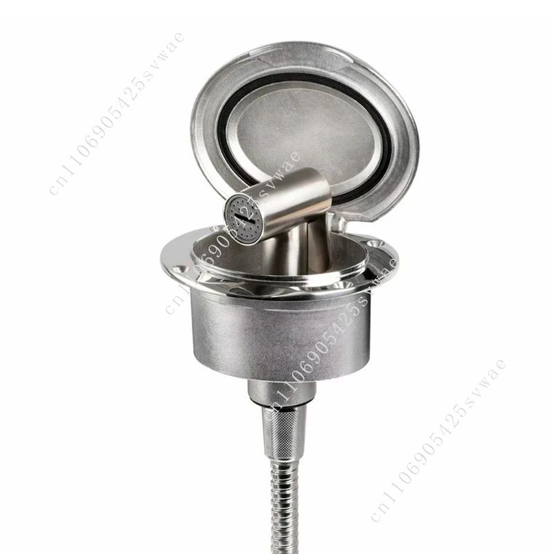 

Marine 316 Stainless Steel Beam Shower Case Hidden Deck Mount Boat Shower Kit Corrosion Resistant Durable Yacht