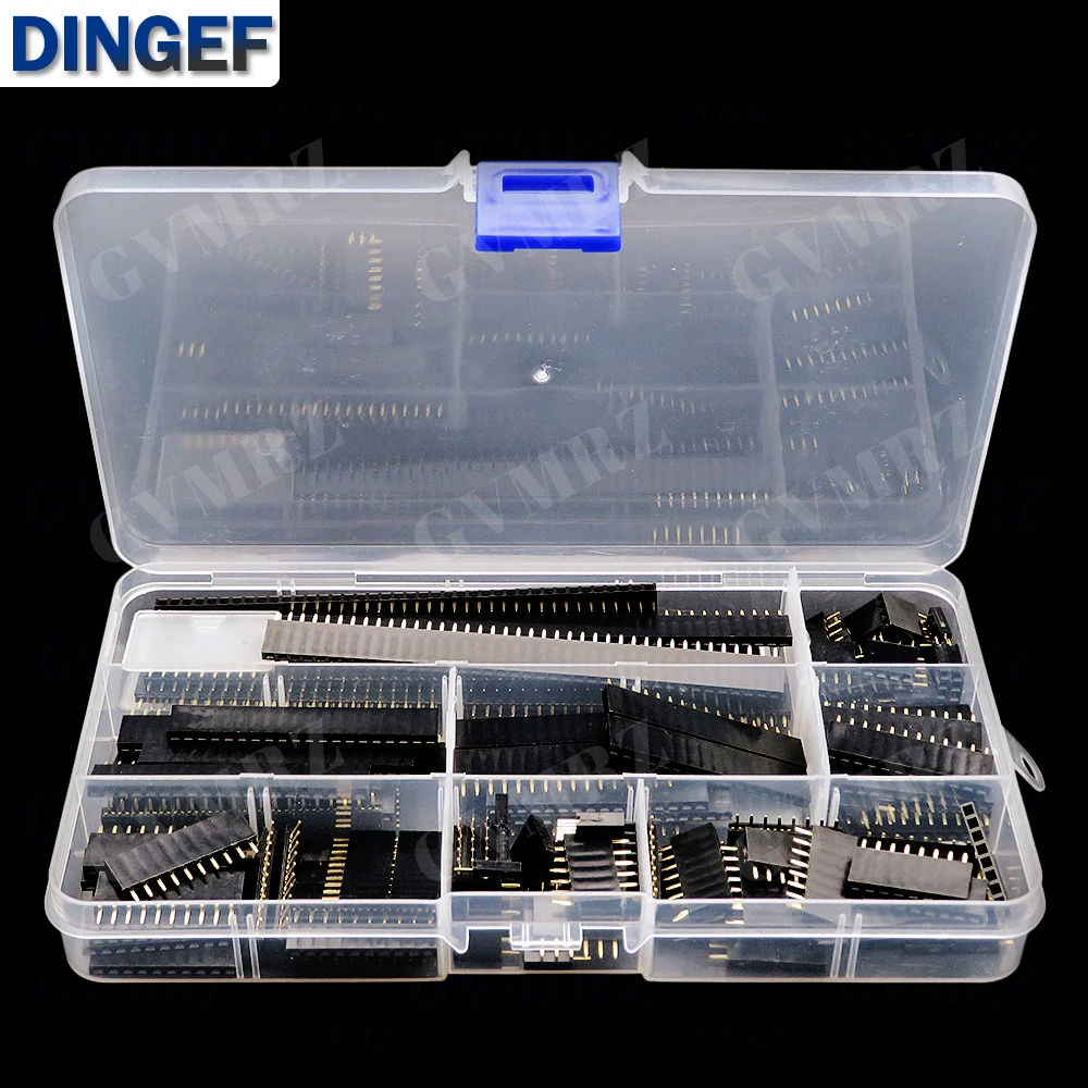 120PCS/box 2.54mm single row pin socket Female Header connector 4PIN 6PIN 8PIN 10PIN 12PIN 16PIN 40PIN PCB board combination Kit