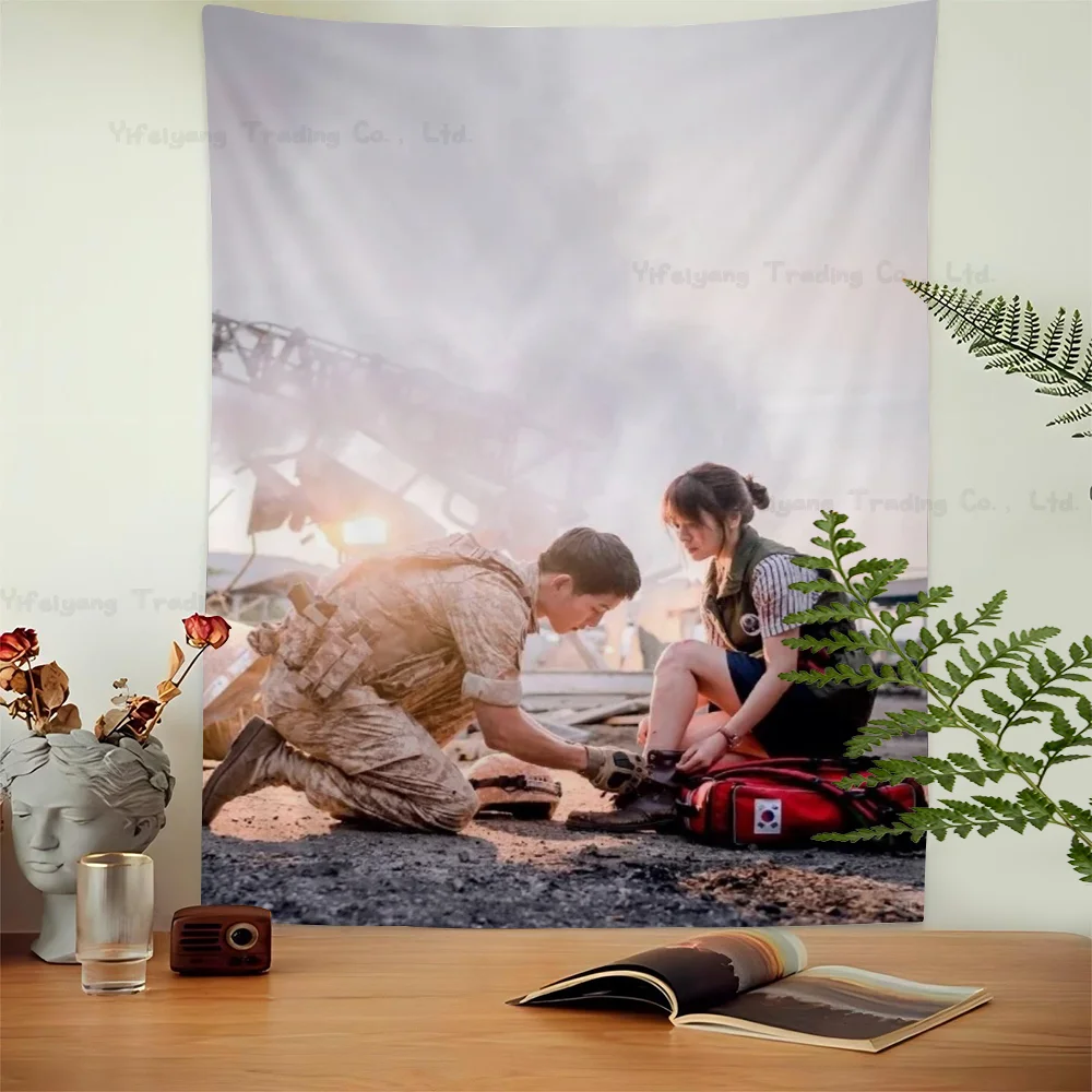 

Descendants Of The Sun Printed Large Wall Tapestry Cheap Hippie Wall Hanging Bohemian Wall Tapestries Mandala Home Decor