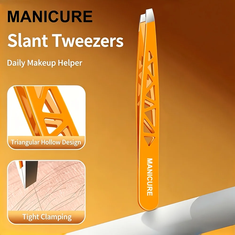 High-Quality Stainless Steel Tweezers - Slanted for Eyebrows, Facial Hair, And Eyelids - Sharp And Accurate Tips for Grooming