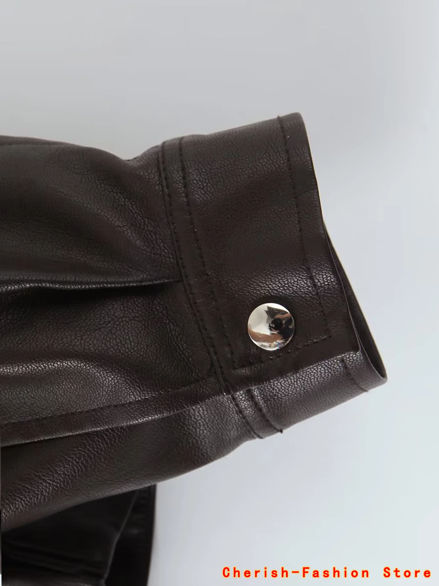 Giacca da motociclista da motociclista allentata da donna Giacca in ecopelle nera Pu oversize primavera autunno Cappotto con cerniera femminile Capispalla con cerniera di alta qualità