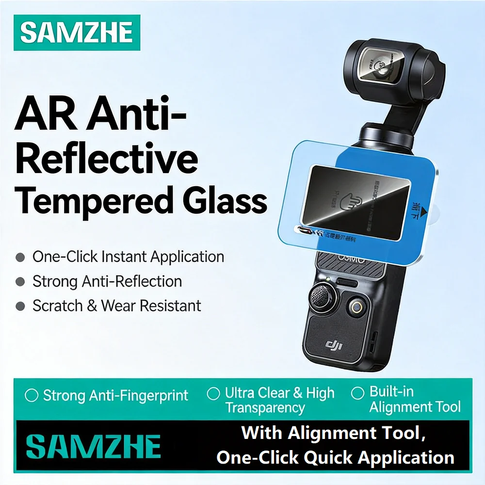 SAMZHE Gehard glasfolie Corning folie scherm beschermer HD lens camerafolie voor DJI OSMO Pocket 4/3 voor DJI Pocket 3 Pocket 4