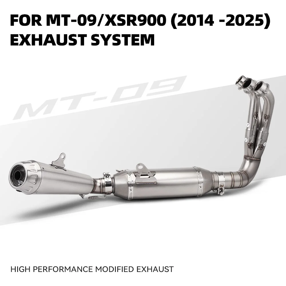MT09 YZF-R9 MT-09 2021-2025 Moto Exhaust System Low Position Full Modification 51MM Durable MT09 Exhaust Muffler