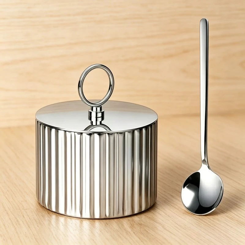 Nordic Light Luxury Sugar Jar Seasoning Spice Container Sealed Storage Kitchen Organizer