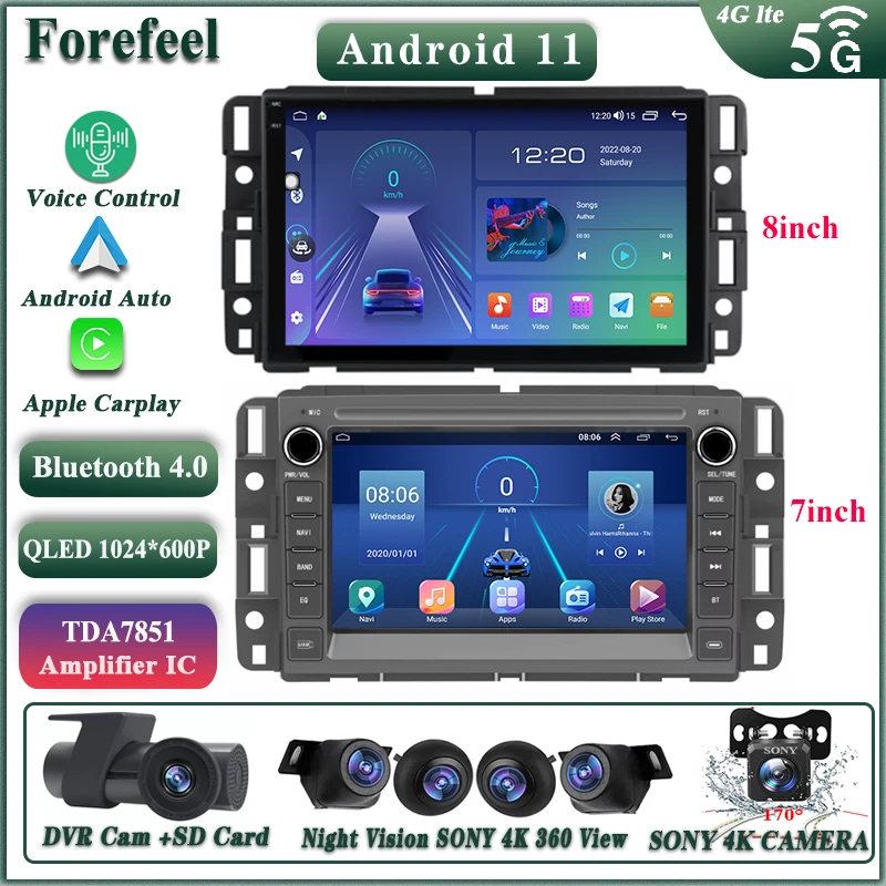 Android 13 For Chevrolet Silverado Impala GMC Yukon Acadia Sierra Auto Radio Stereo Multimedia Car Player GPS Navigation DVD