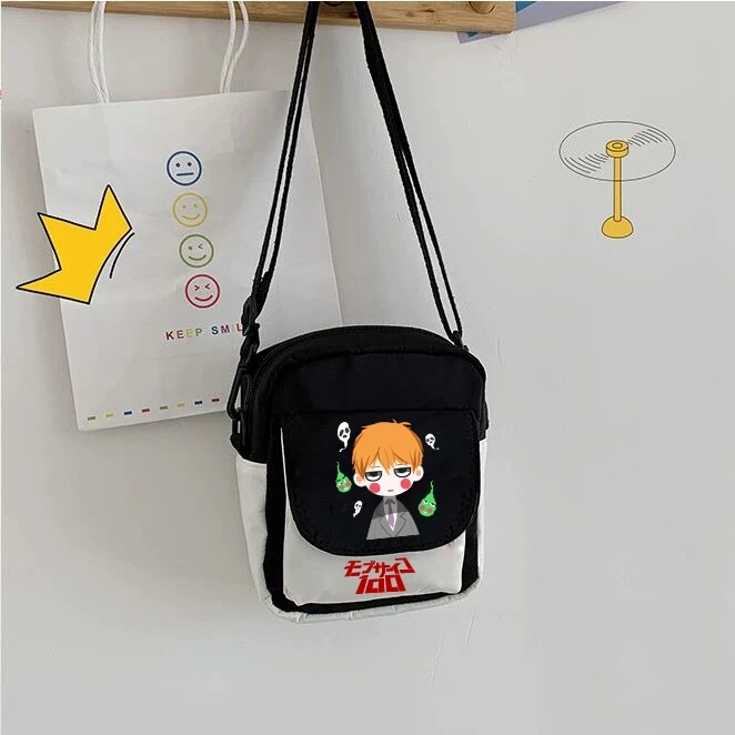 

Anime Mob Psycho 100/Mobu Saiko HyakuONE Reigen Arataka Kageyama Shigeo Cosplay Cartoon Student Crossbody Shoulder Bag Cute