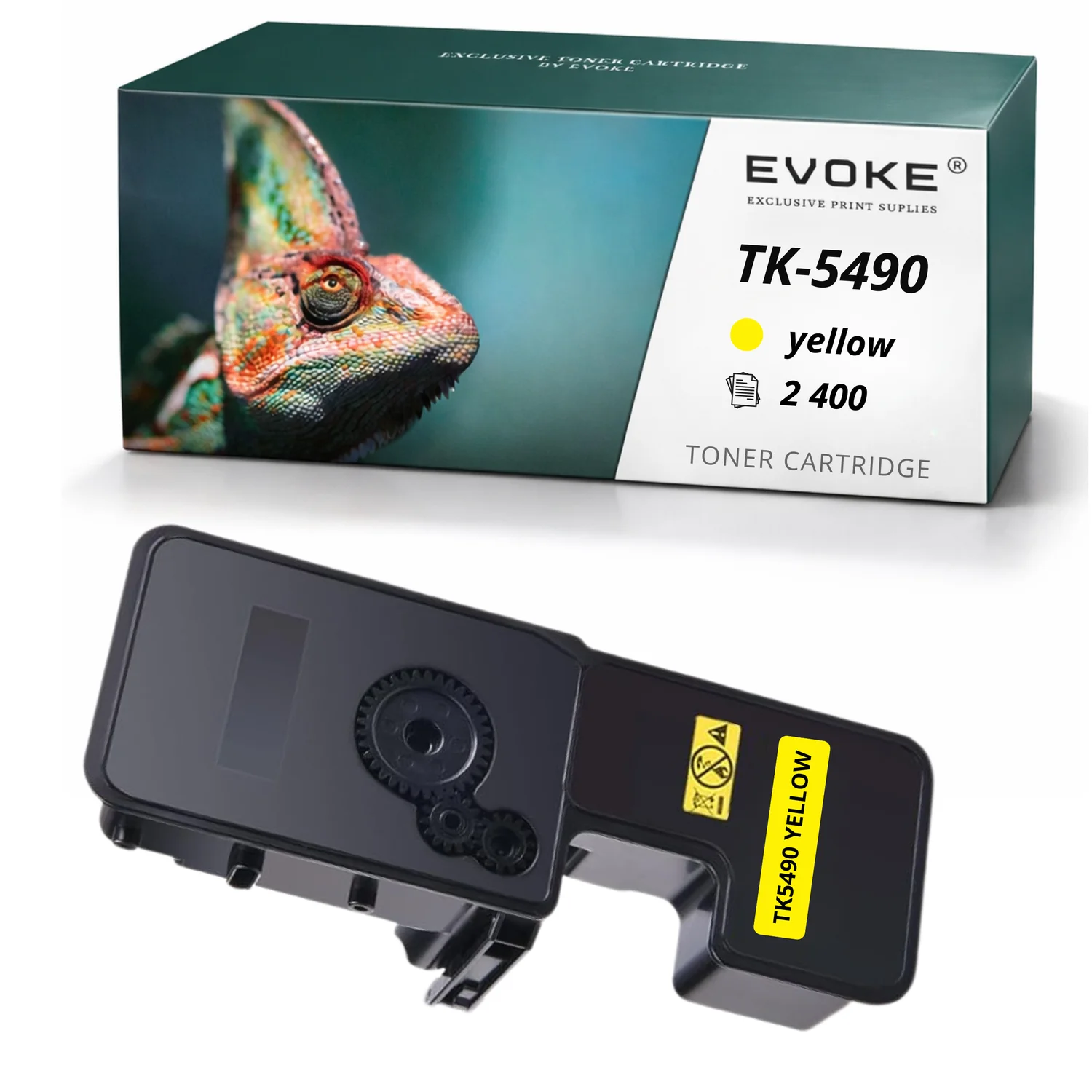 Evoke compatibele toner voor Kyocera Tk-5490Y Tk5490Y Tk-5490 Tk5490 1T0C22Anl1 Geel 2400 pagina's Ecosys Ma2101Cfx Ma2101Cwfx Pa2101Cx Pa2101Cwx