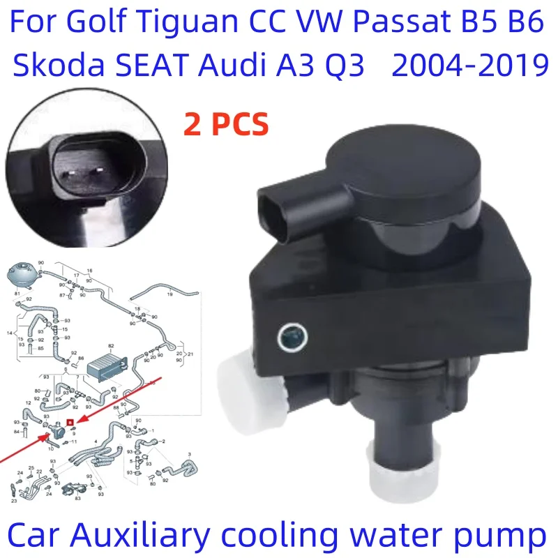 1K 0965561 J Kühlwasserpumpe Auto Auto Zusätzliche Hilfselektrische 12V für Golf Tiguan CC VW Passat B5 B6 Skoda SEAT AudiA3 Q3