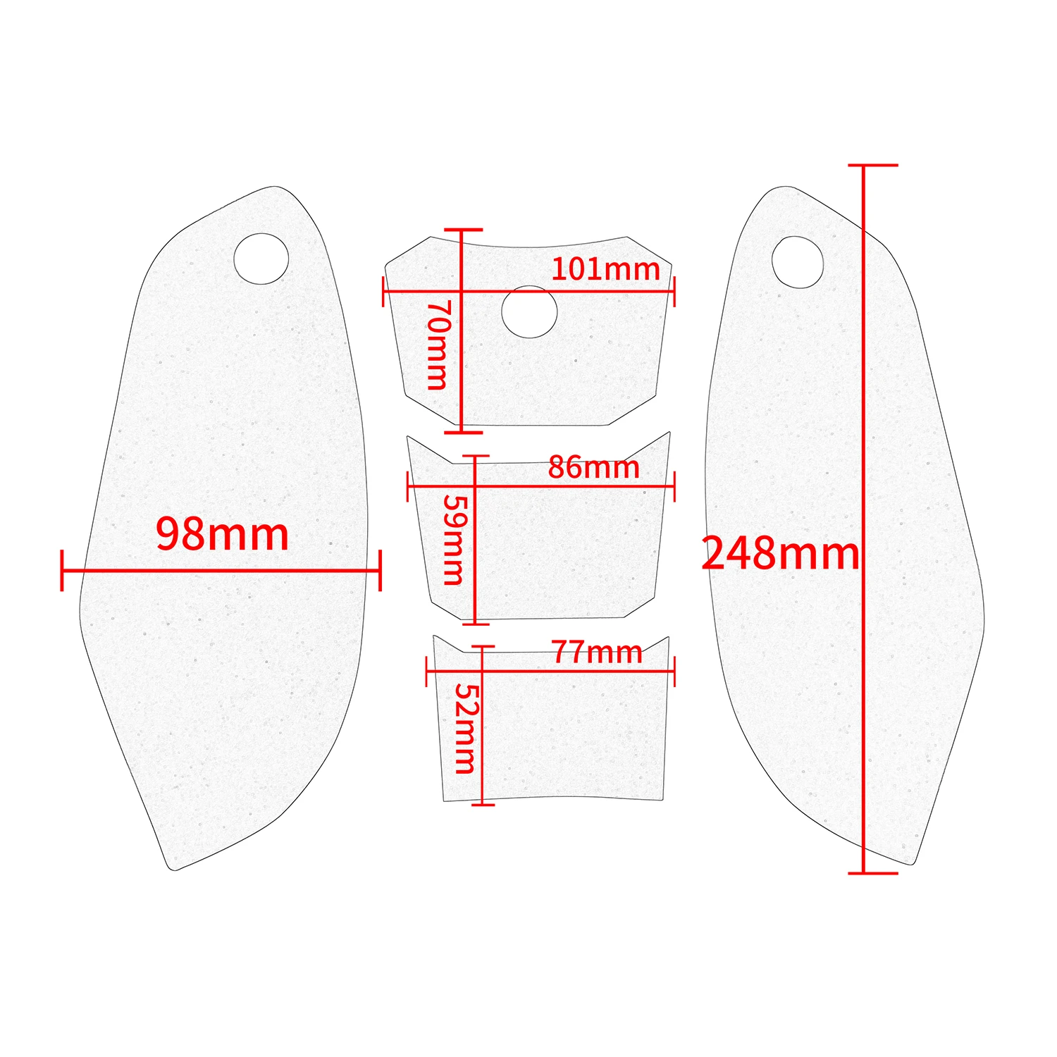 For Yamaha R6 YZF R6 2004-2016 Motorcycle Accessories Anti Slip Fuel Tank Pads Gas Knee Grip Traction Sticker Protector