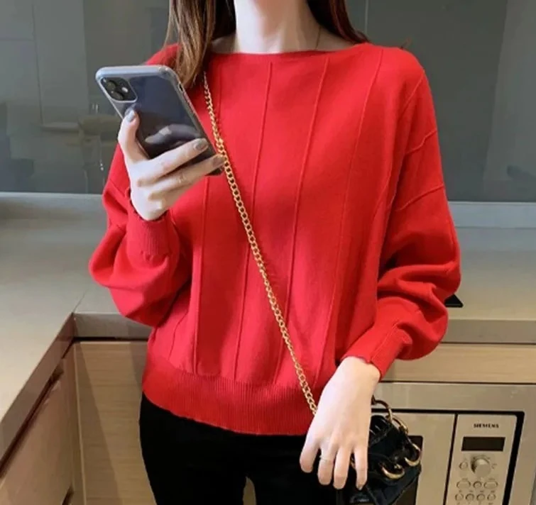 

Women's Autumn Winter Sweater Pullovers Korean Fashion O-Neck Long Sleeve Knitted Jumpers Woman
