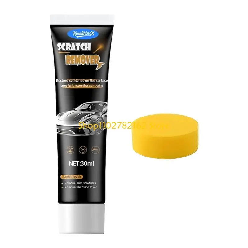 547B Vehicle Scratch Touch Up with 30 Carnauba Formula Cream & Sponge Applicator, Paint Care for Daily Exterior Finish Support