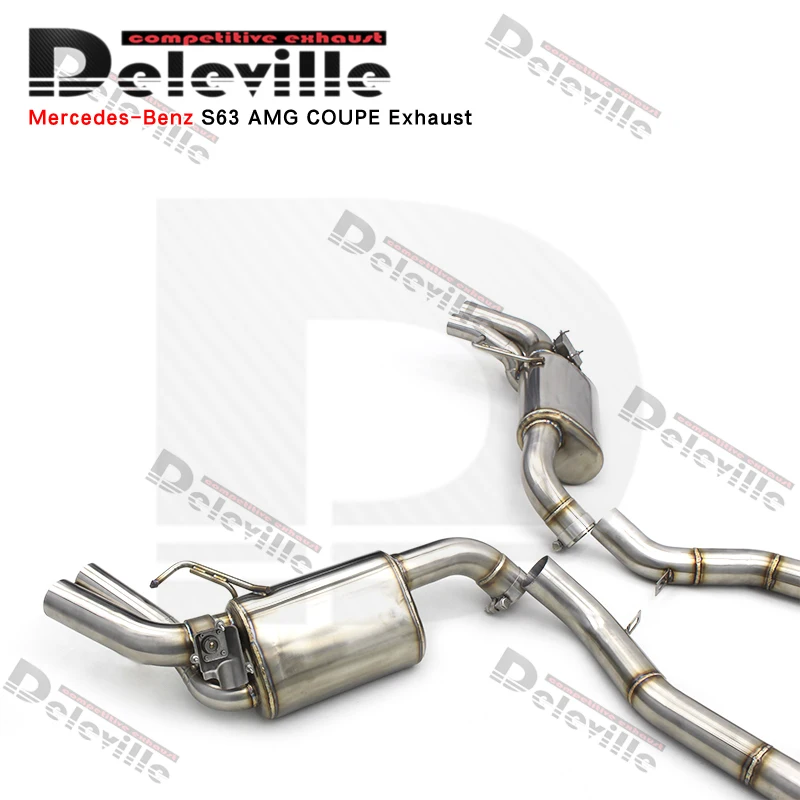 OEM Valves Stainless Steel Muffler Exhaust System For Mercedes-Benz S63 AMG S550 COUPE 2012-2019 Catback Exhaust