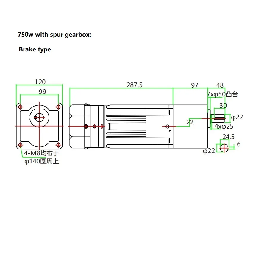 Pure Copper wires made factory machine engine cheap and fast shipping 750W 110V/220V/380V AC Induction gear motor