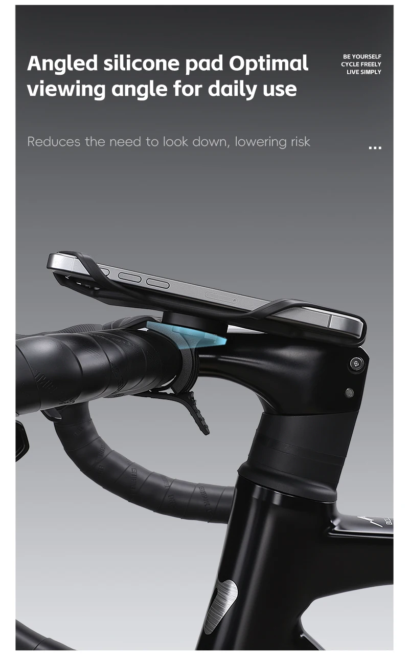 WEST BIKING Fahrrad-Handyhalterung aus Silikon mit Schnellverschluss, Rutschfester Lenkerhalter für Radfahren, Navigation, Motorradfahrten, Universell – Detail 6