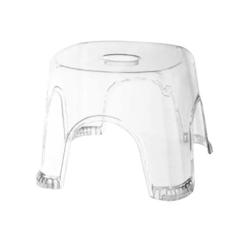 Acrylic Bathroom Shower Non-slip Stool Transparent Small Low Stool for Kids Home Living Room Bathroom Simple Modern Furniture