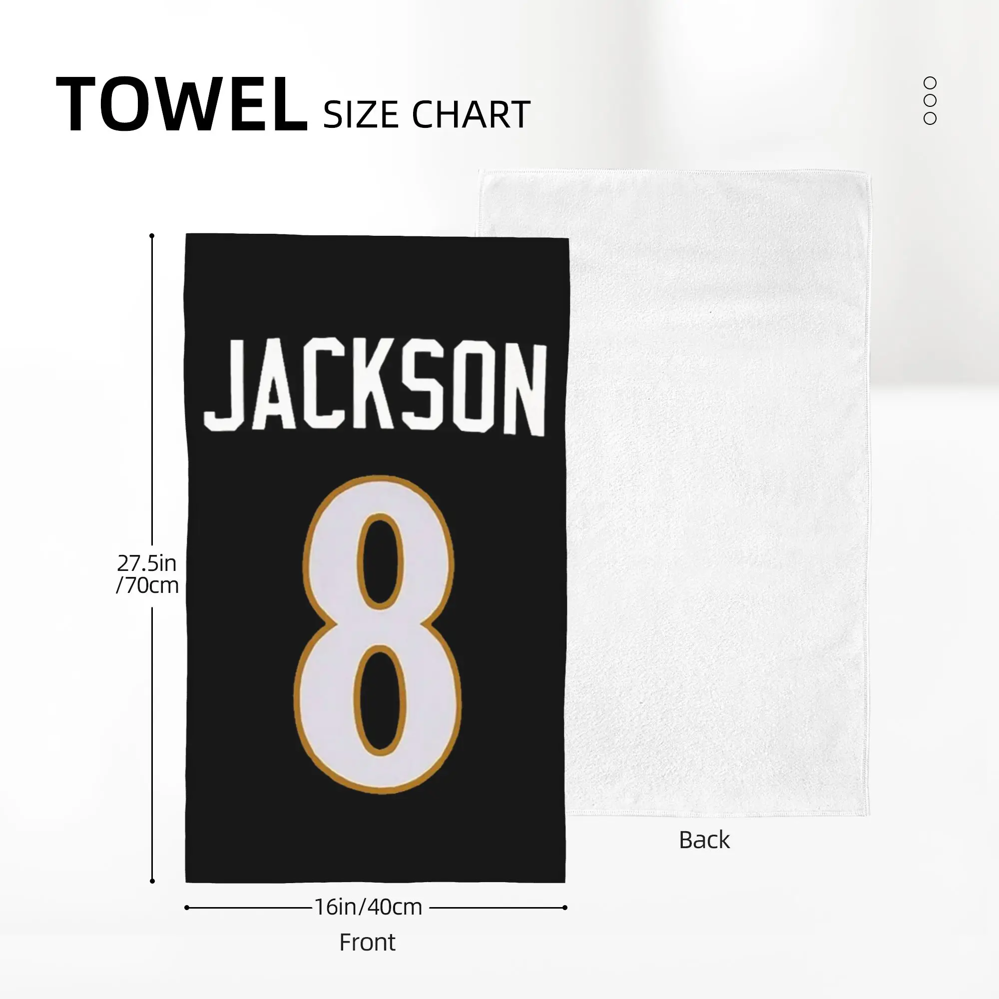 Custom lamar jackson Soft Face Towel Quick Dry Pool Bath Cotton Towels Breathable