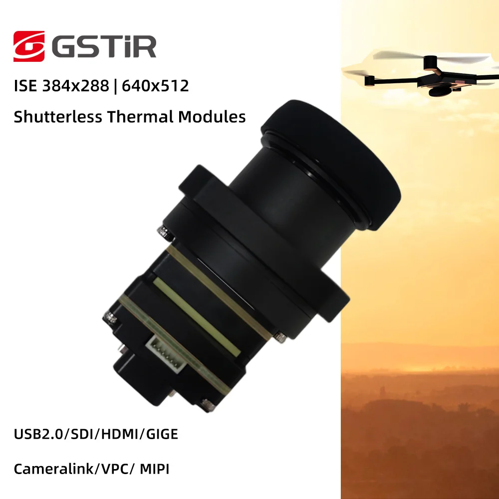 Guideir LWIR Infrared Cameras ISE640 50Hz ≤30mK/F1.0/25℃ 9/13/50/150mm MIPI/LVCMOS/Analog Imaging UAV Module For Wildlife Rescue